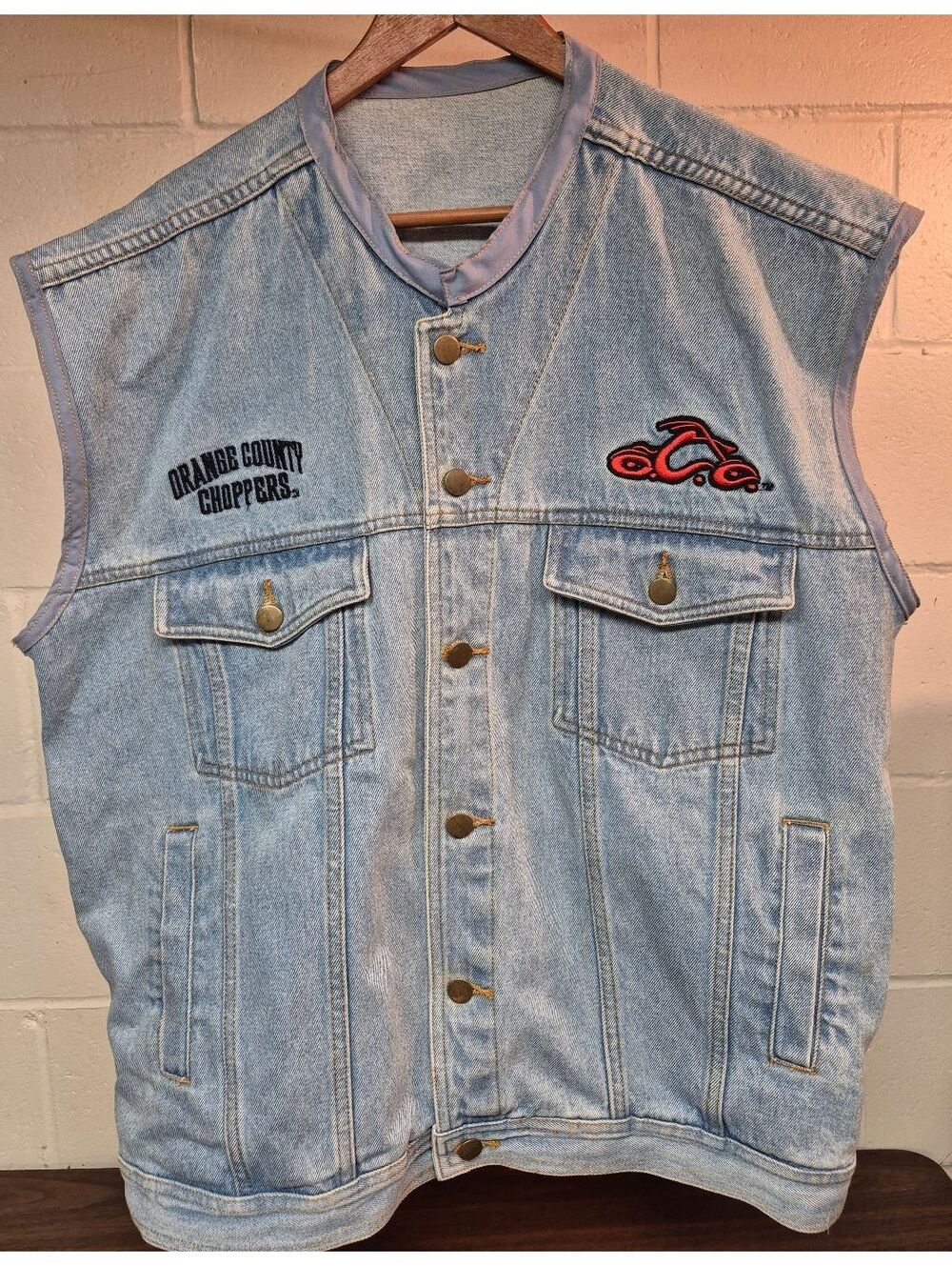 Orange County Choppers Vintage Denim Motorcycle Vest